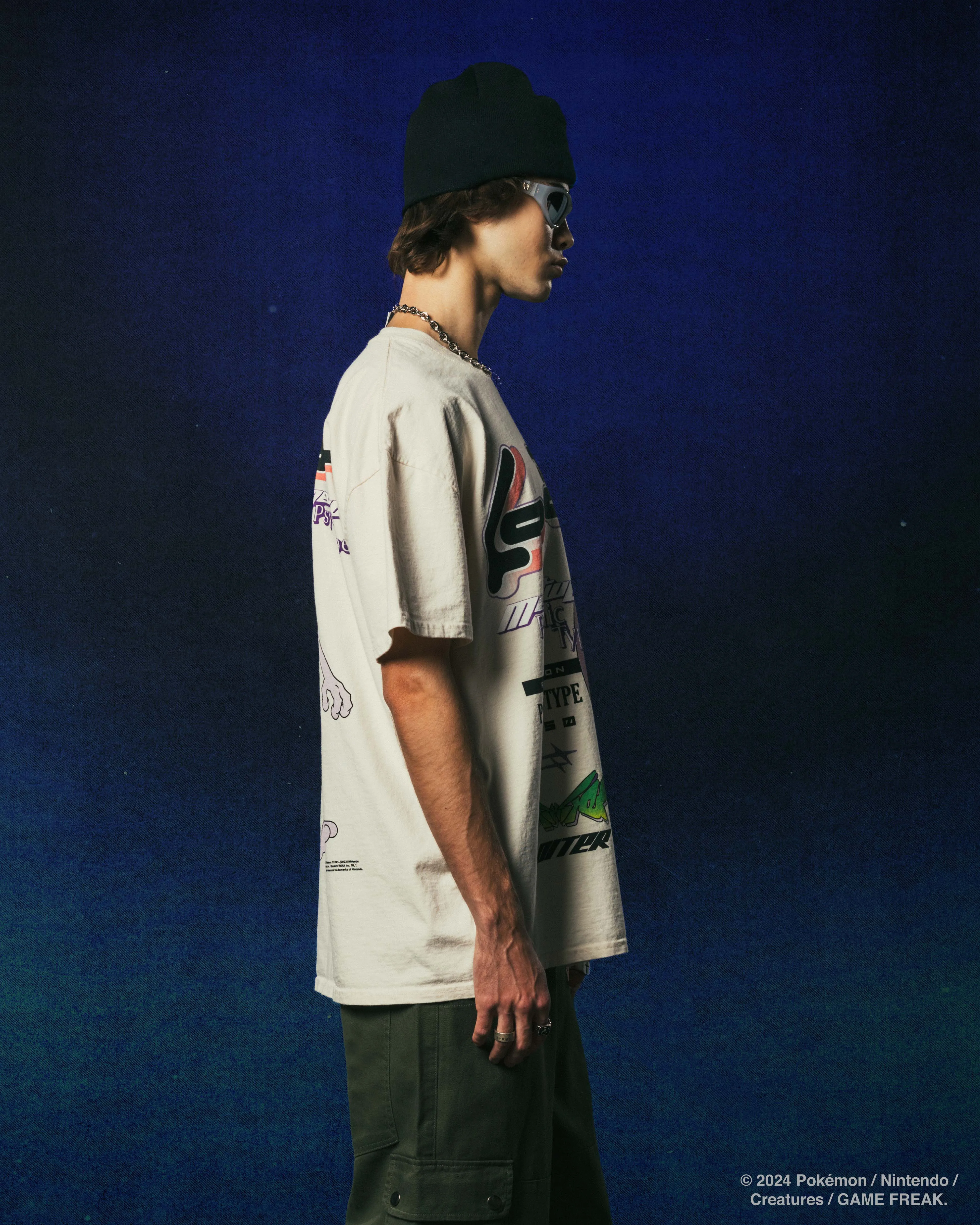 Pok??mon By Loiter Mewtwo Heavyweight T-Shirt Off White Ethically Sourced Material