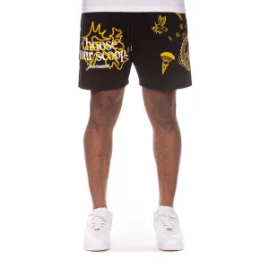Icecream "Scoop" Sweatshorts (Black) Outdoor Wear Flexible Hemline
