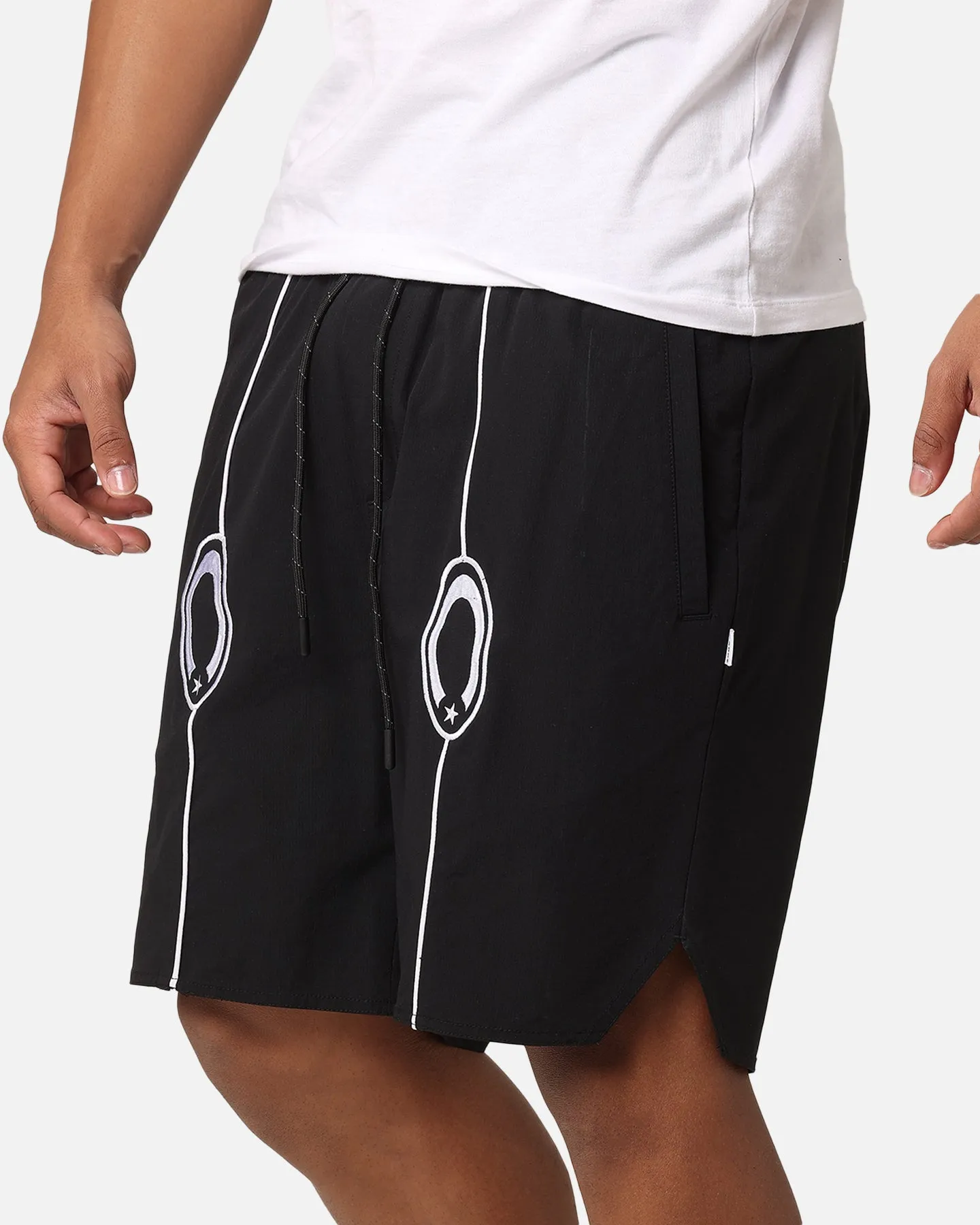 Odor Resistant Finish All Weather Fit Carre C-Star Pipe Track Shorts Black