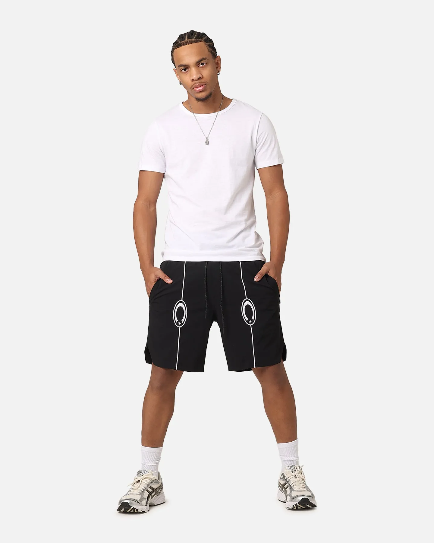 Outdoor Use Sport Flex Wear Carre C-Star Pipe Track Shorts Black