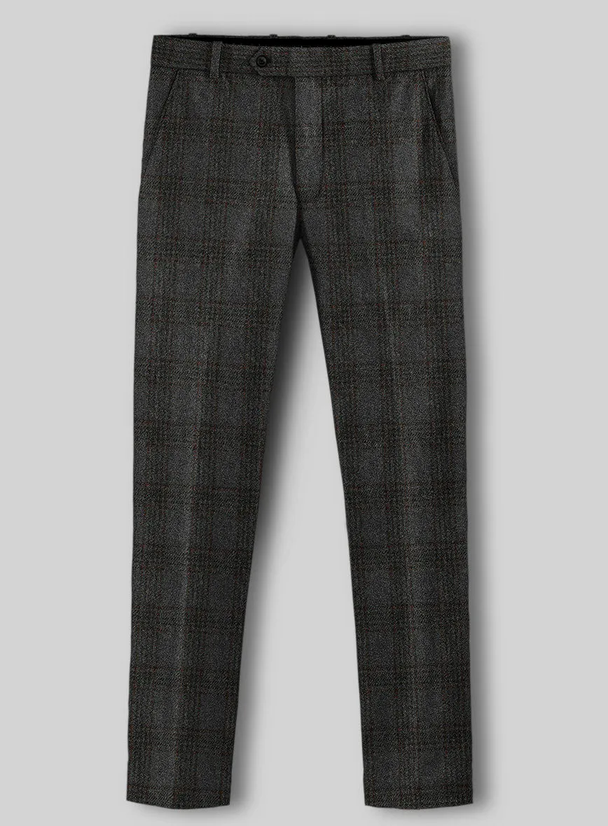 Highlander Gray Classic Check Tweed Pants Classic Design Comfortable fit