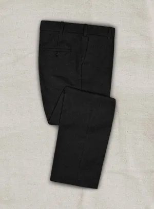 Italian Wool Cashmere Black Pants Flawless Fit