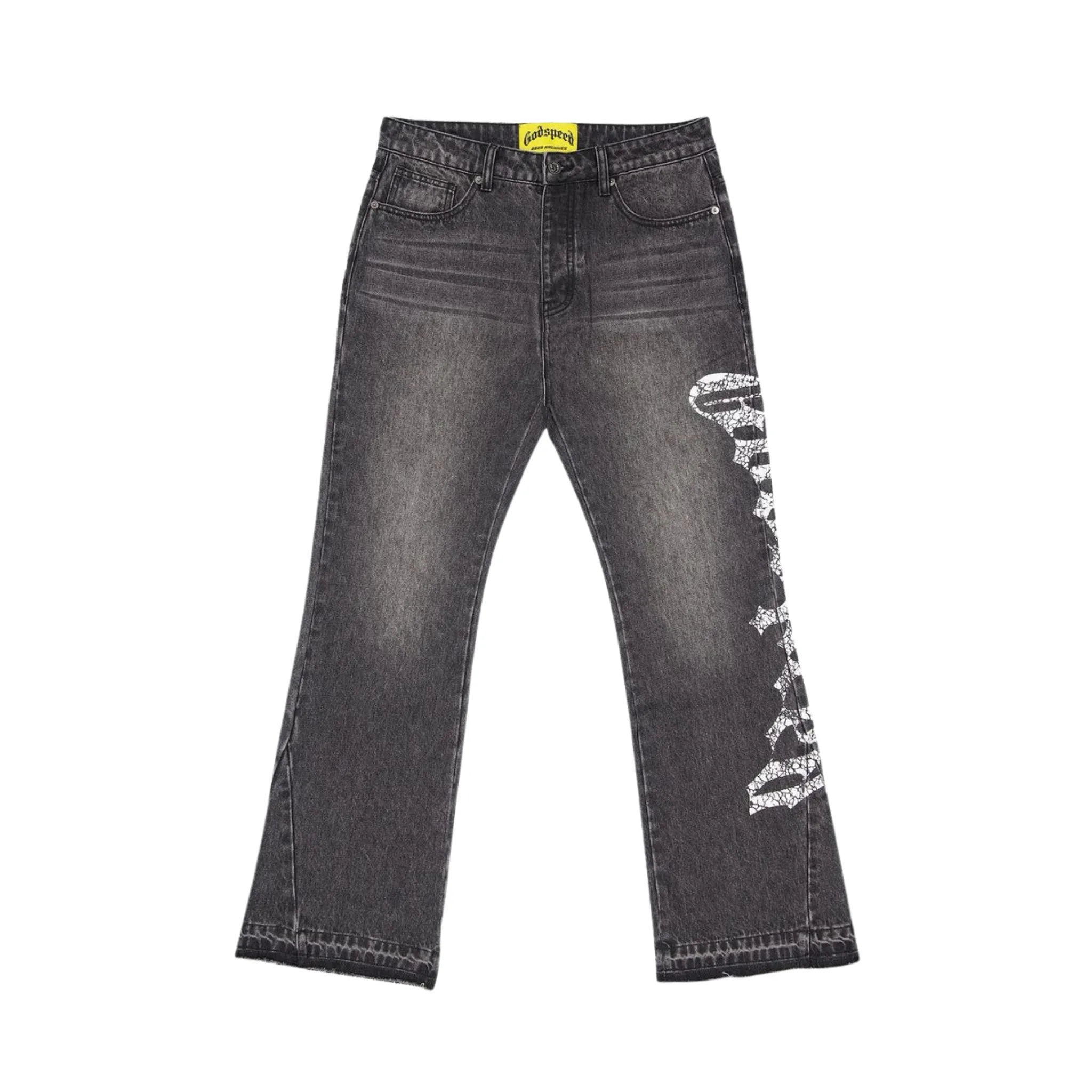 Love Core Godspeed "OG Logo" Flared Denim (Grey Wash)