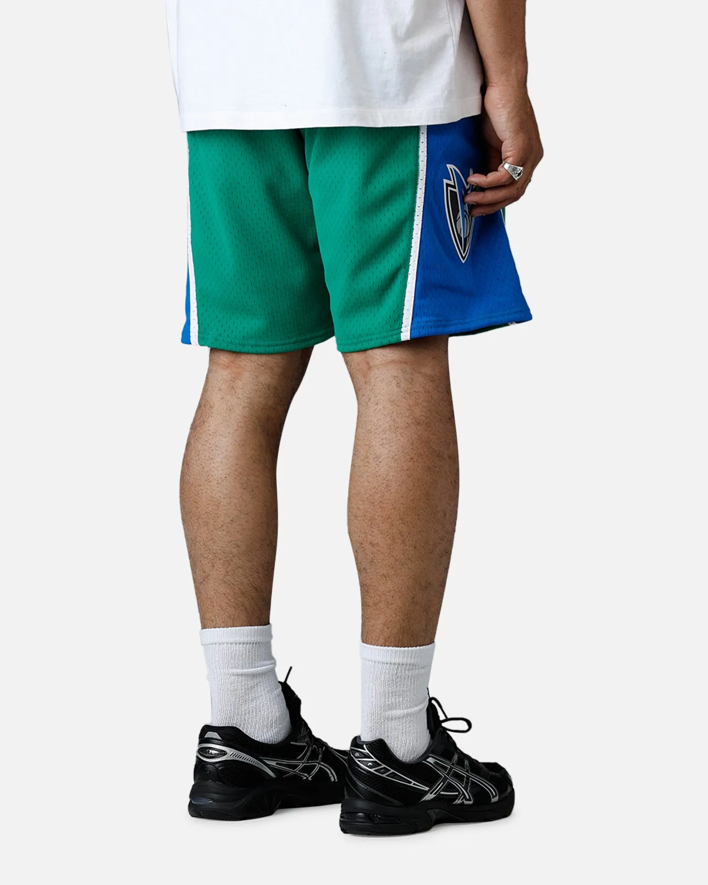 Everyday Style Functional Stretch Mitchell & Ness Dallas Mavericks 2004 Swingman Shorts Green/Blue