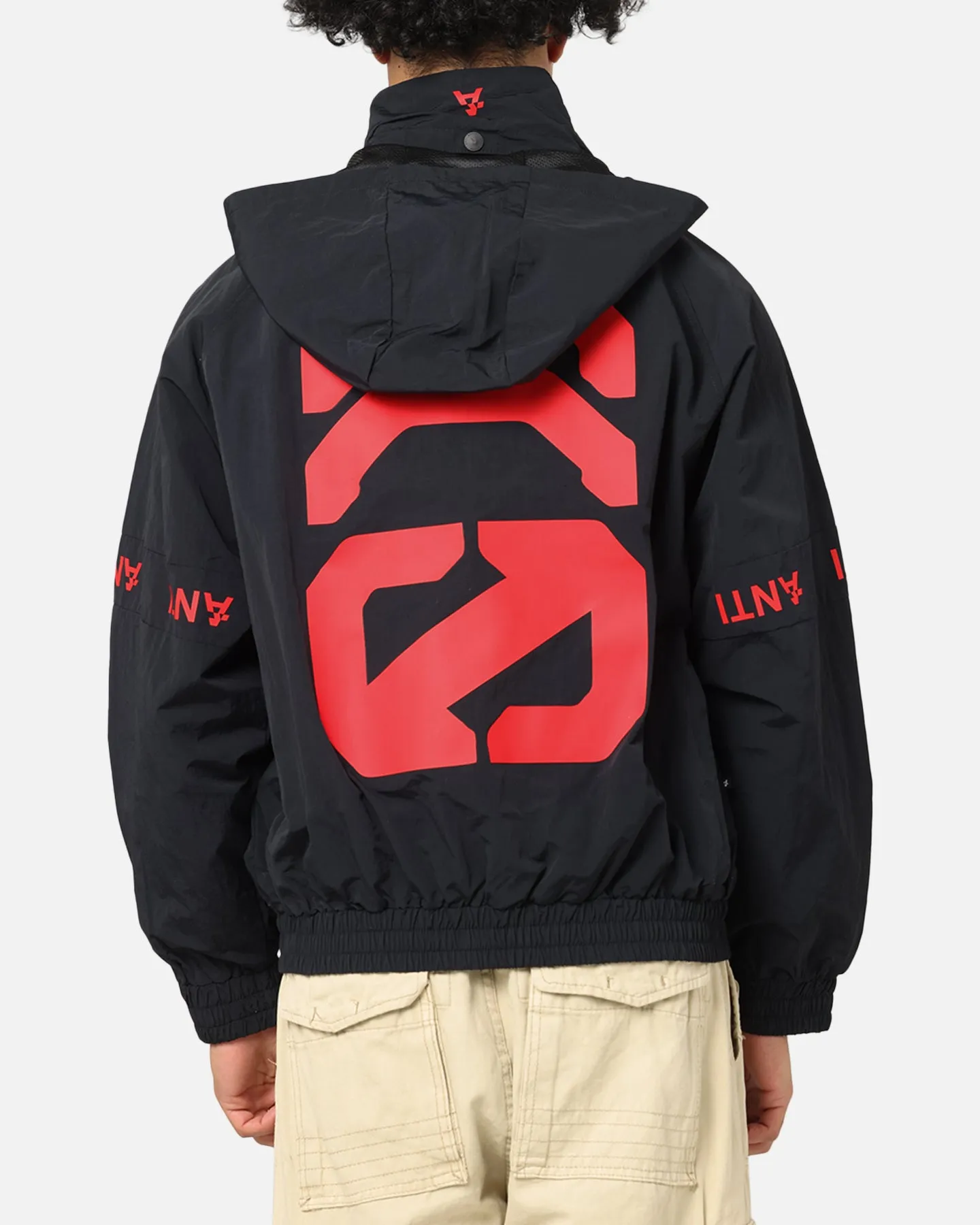 The Anti Order Faction Technical Windbreaker Jacket Black/Red All weather Trail Friendly