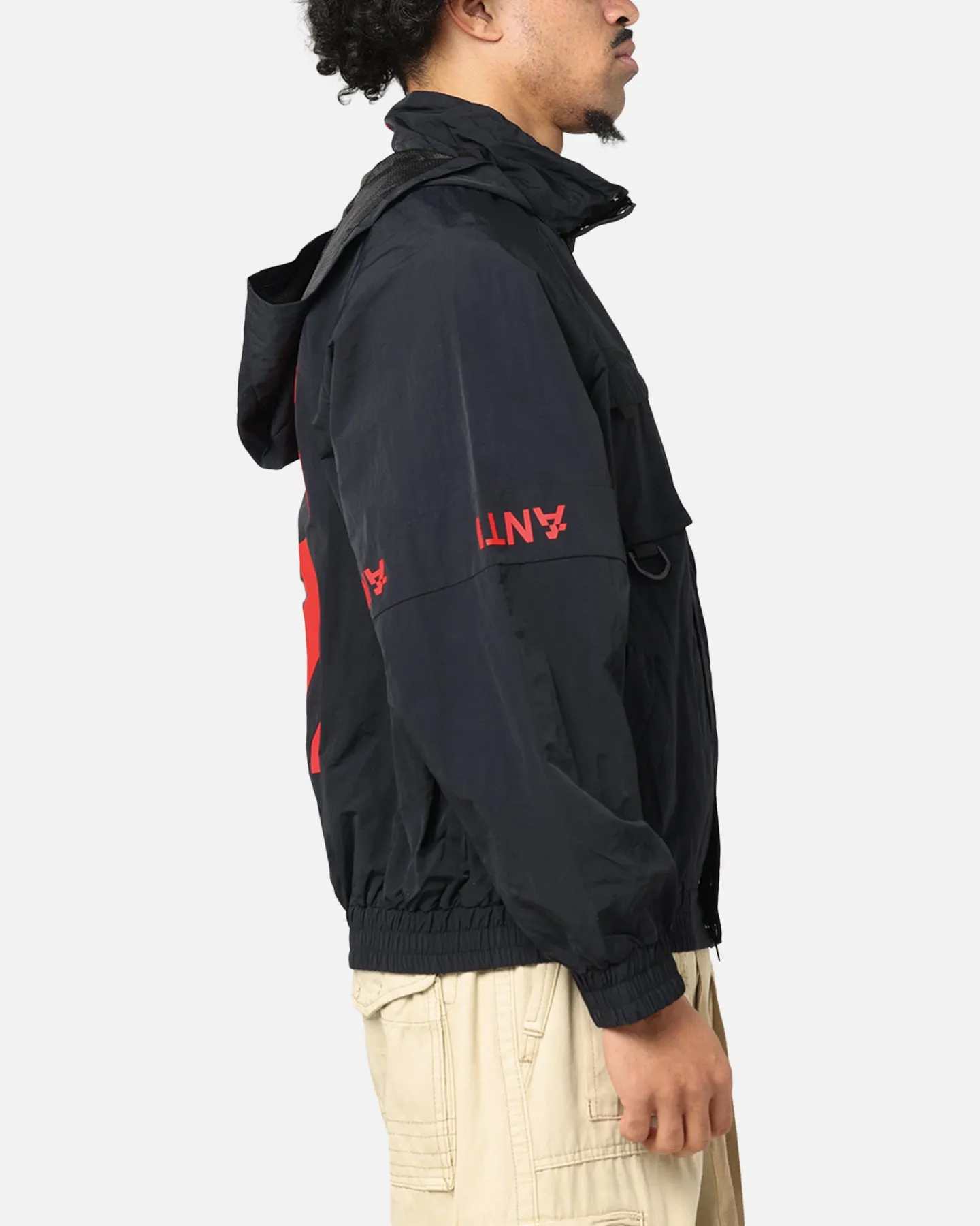 The Anti Order Faction Technical Windbreaker Jacket Black/Red Rain Safe sports practice