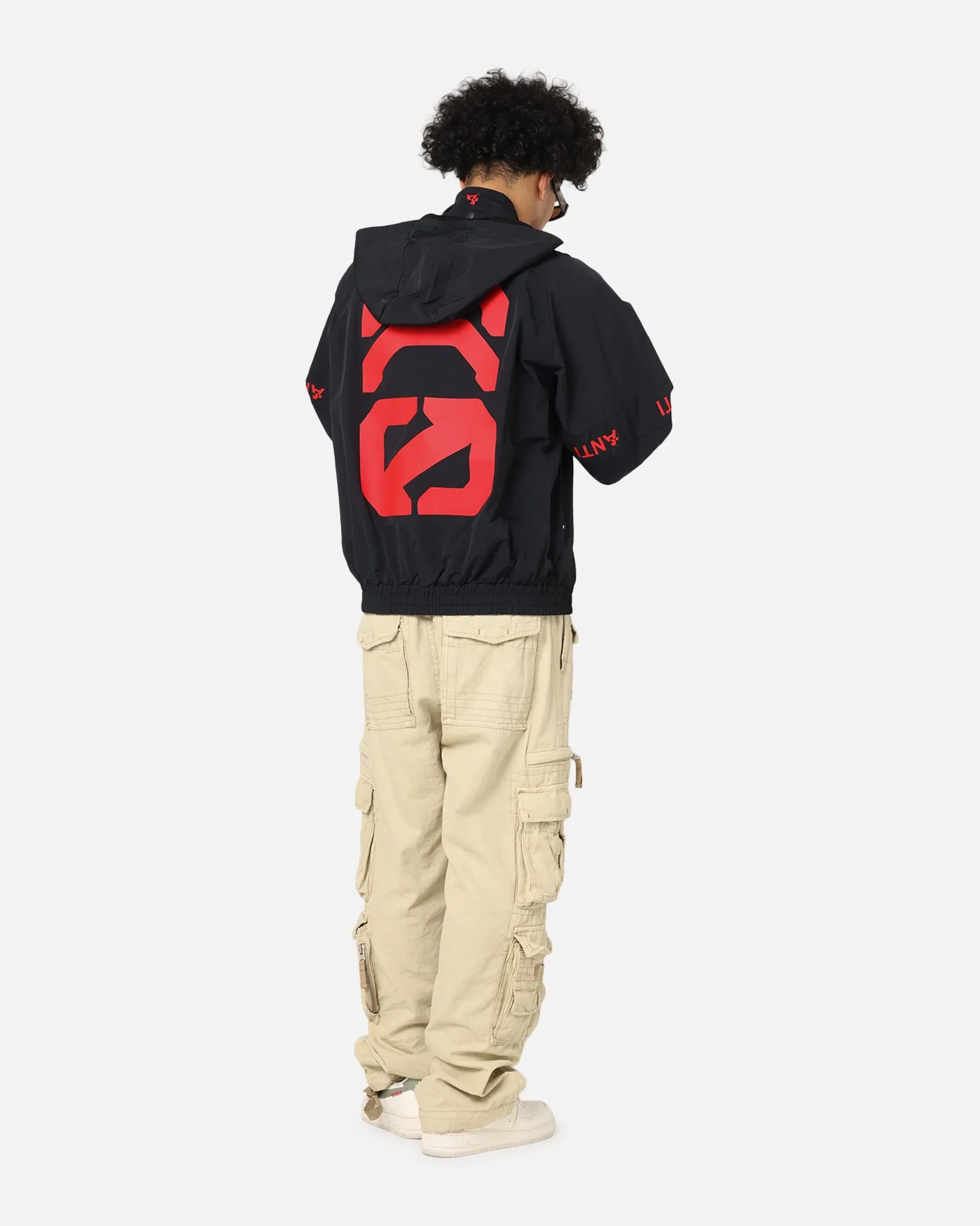 Hot The Anti Order Faction Technical Windbreaker Jacket Black/Red