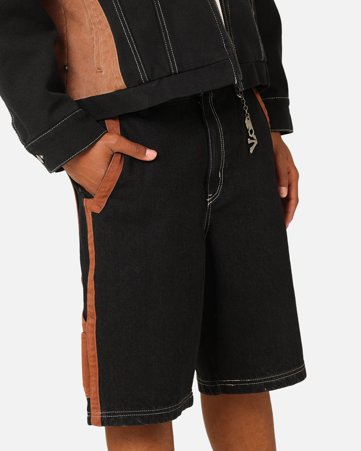 Flats Saint Morta Rodeo Denim Shorts Black