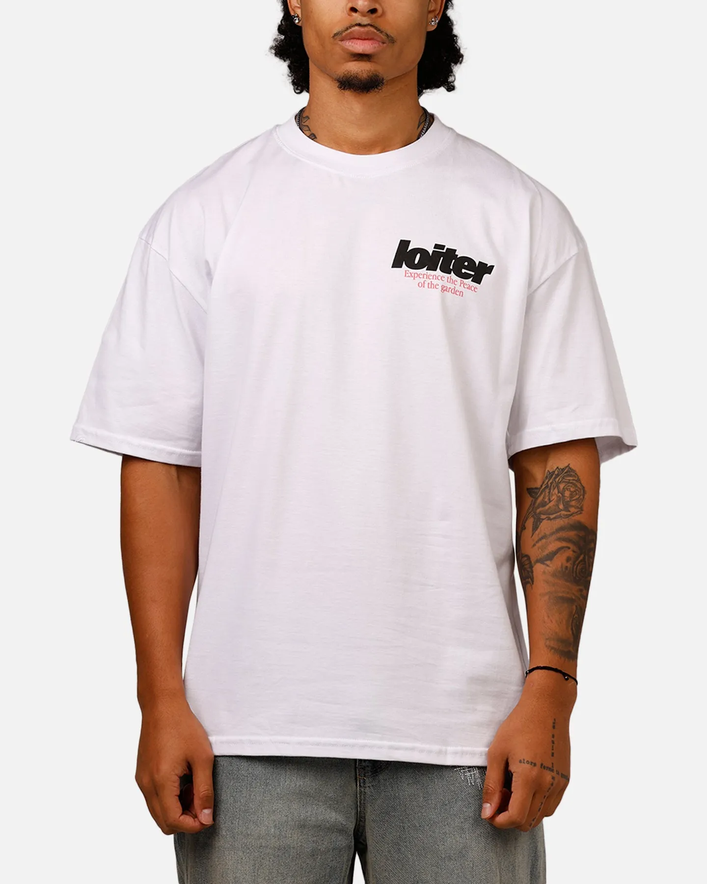 Loiter Bonsai T-Shirt White Athletic Comfort Wear Relaxed Vibes