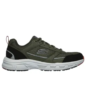 Low Impact Landing Design Skechers Mens Oak Canyon Verketta Trainers Olive/Black