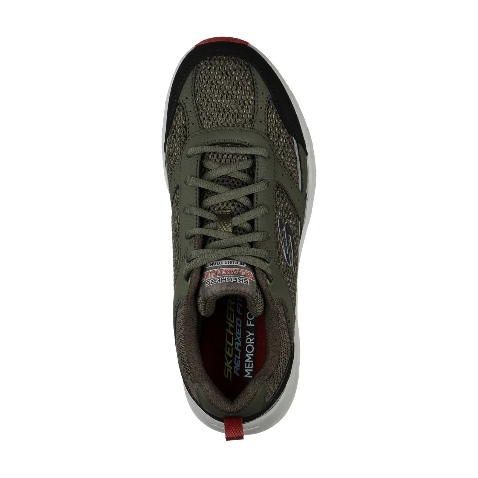 Street Run Skechers Mens Oak Canyon Verketta Trainers Olive/Black