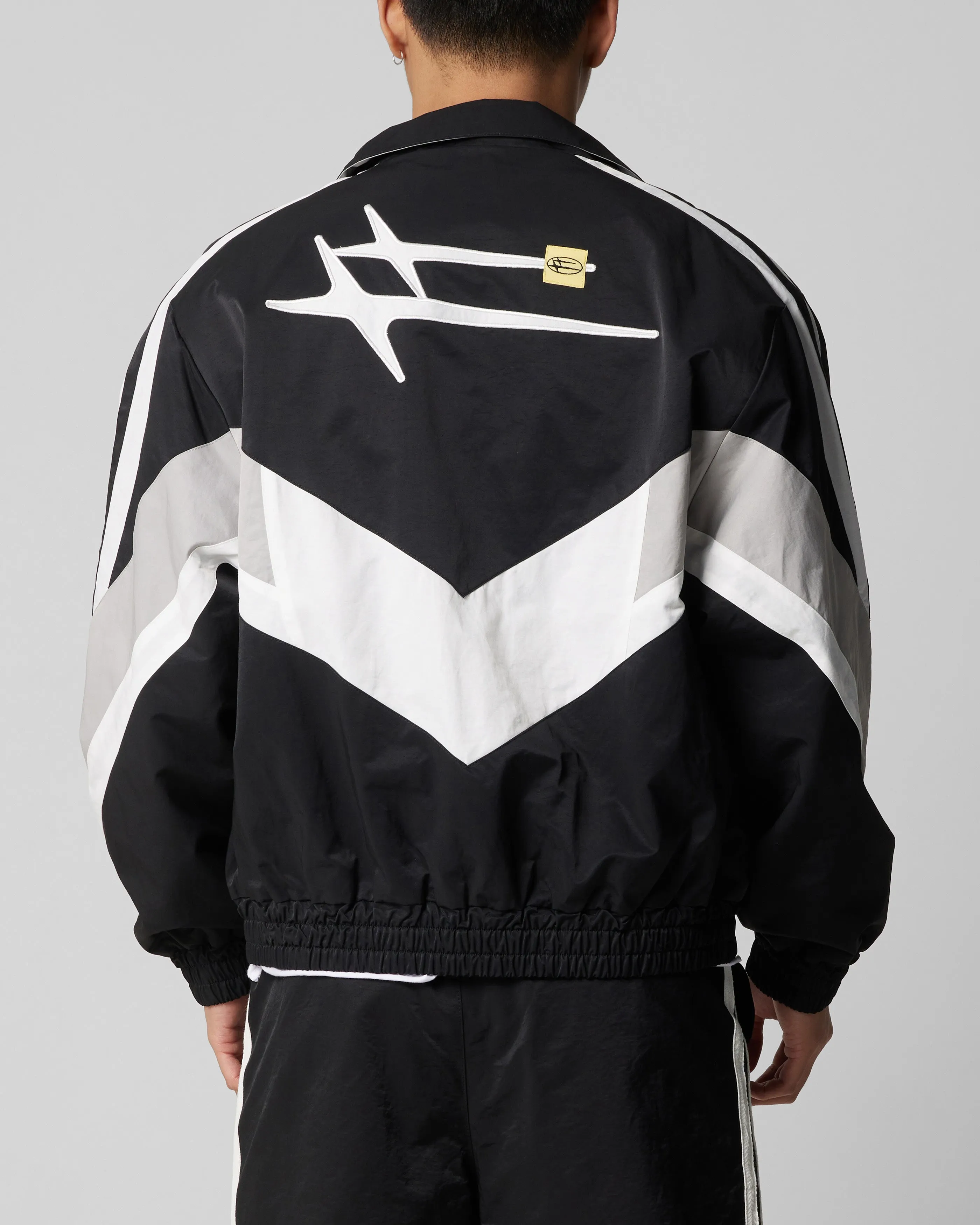 Loiter Hybrid Track Jacket Black/Grey Moisture Wicking Lining