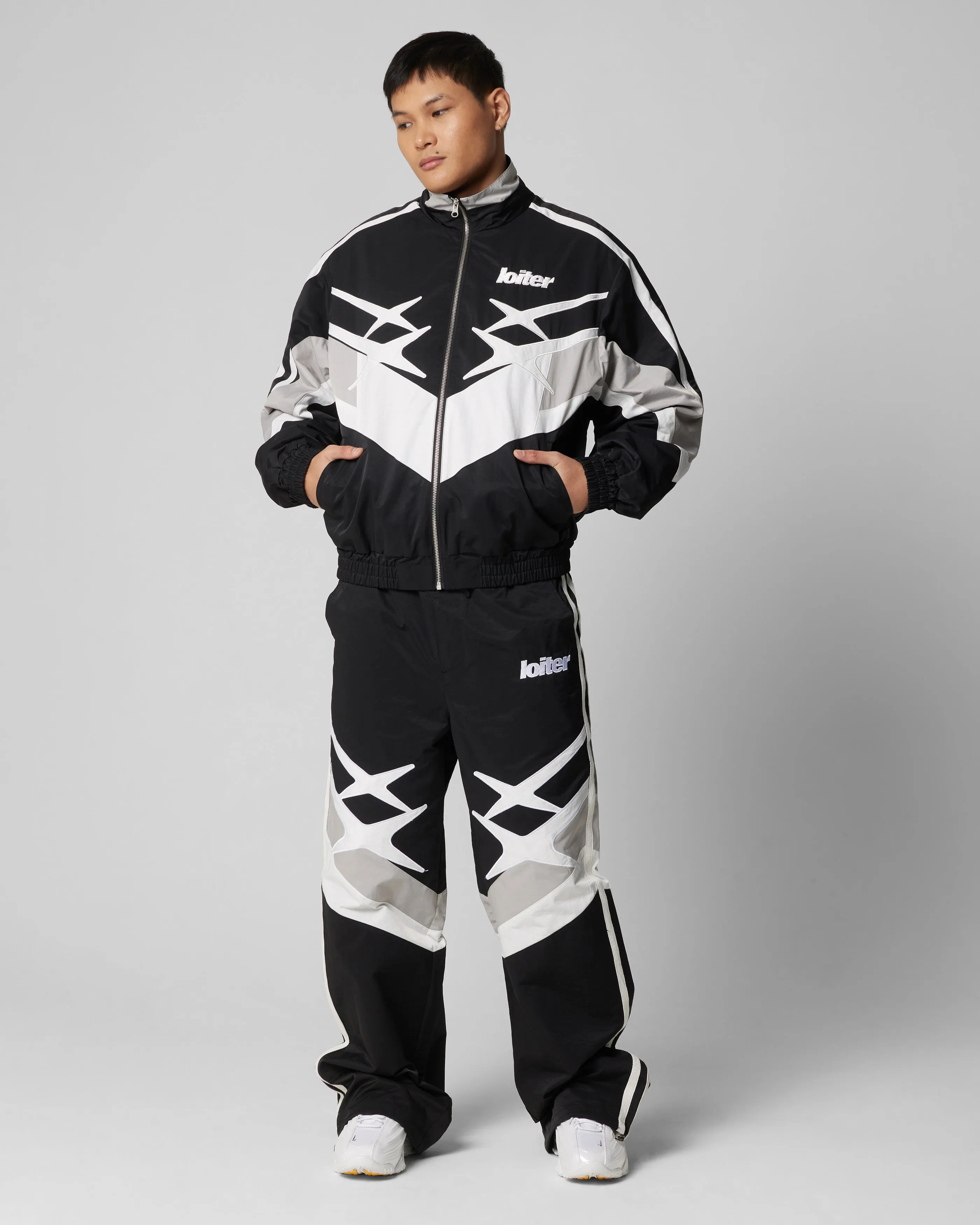 Indication Loiter Hybrid Track Jacket Black/Grey