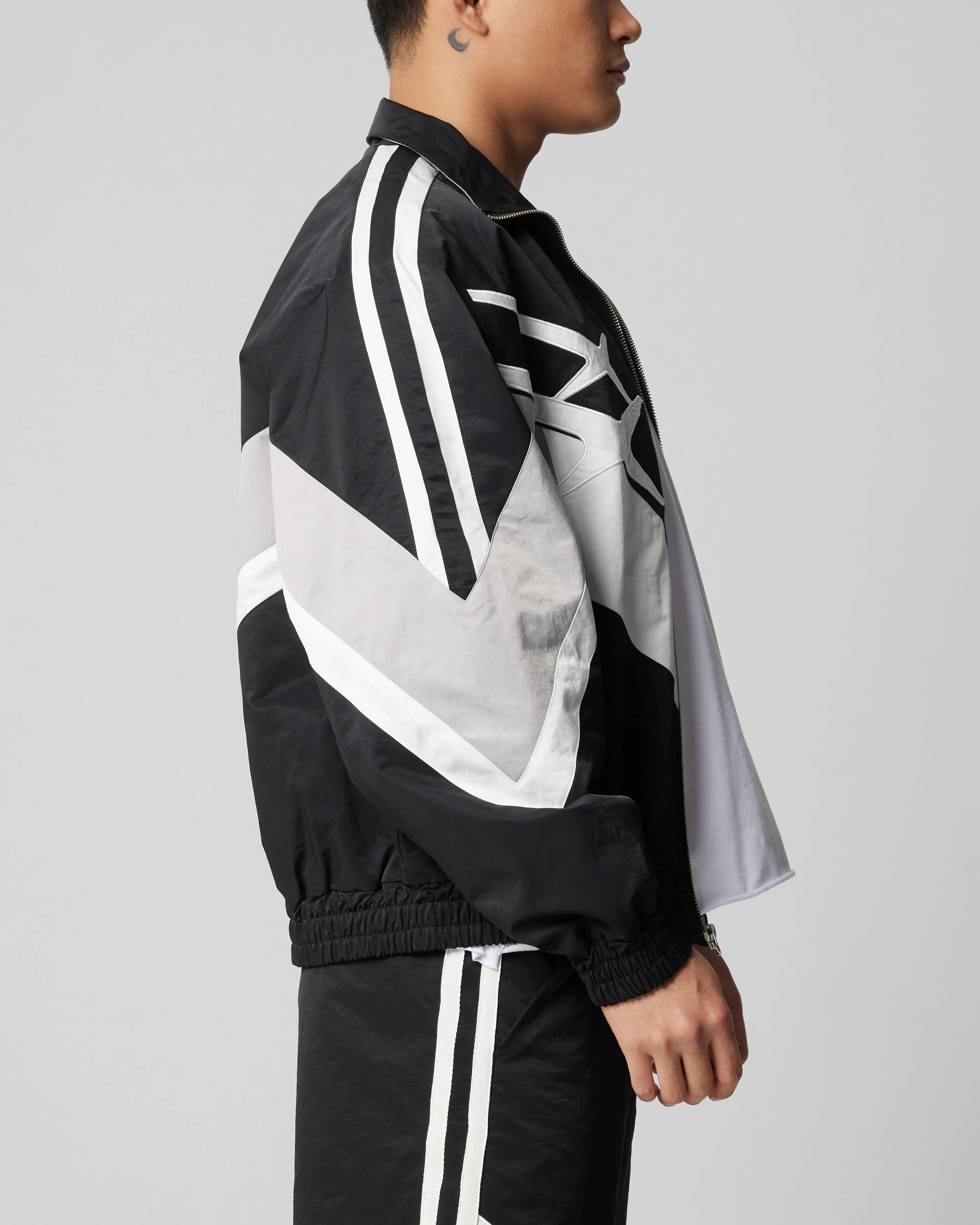 Heritage Loiter Hybrid Track Jacket Black/Grey