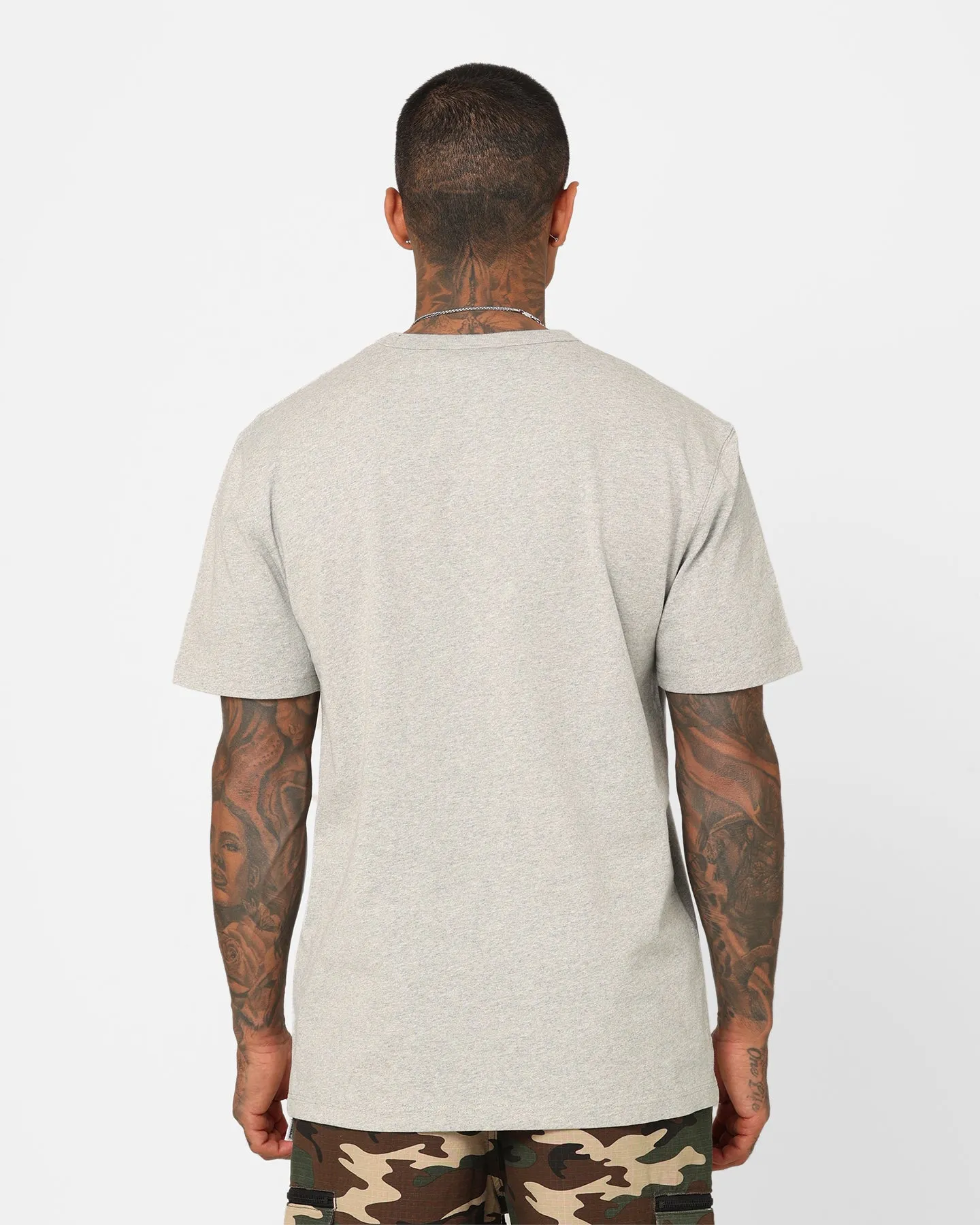 Champion Heritage Small C T-Shirt Oxford Heather Stretch Knit