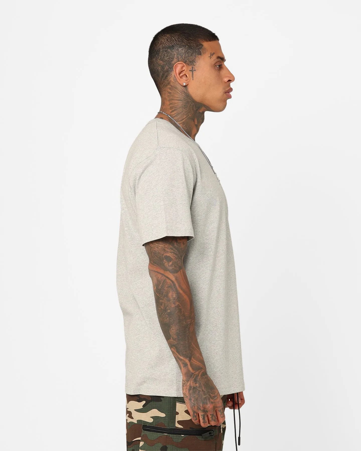 Versatile Style Temperature Regulating Champion Heritage Small C T-Shirt Oxford Heather