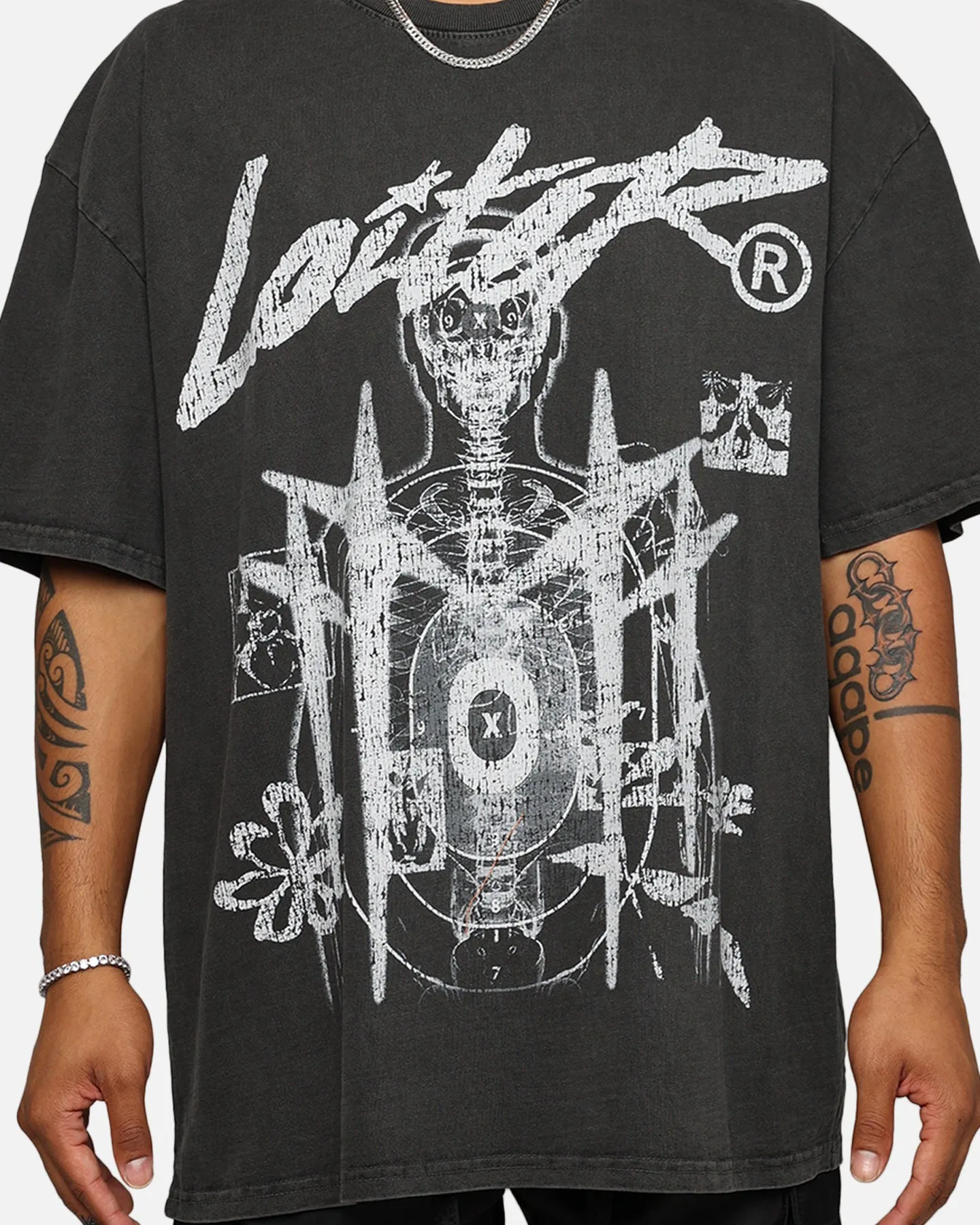 Wrinkle-Free Teenager fashion Loiter Firing Range Vintage T-Shirt Black Wash