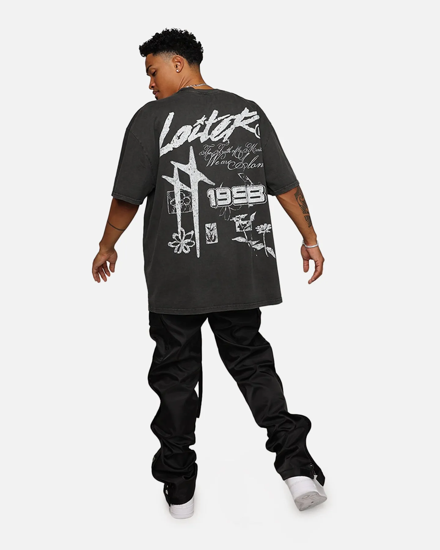 Relaxed Torso Fit Loiter Firing Range Vintage T-Shirt Black Wash