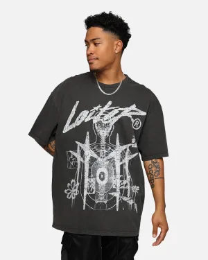 Silk combination Loiter Firing Range Vintage T-Shirt Black Wash