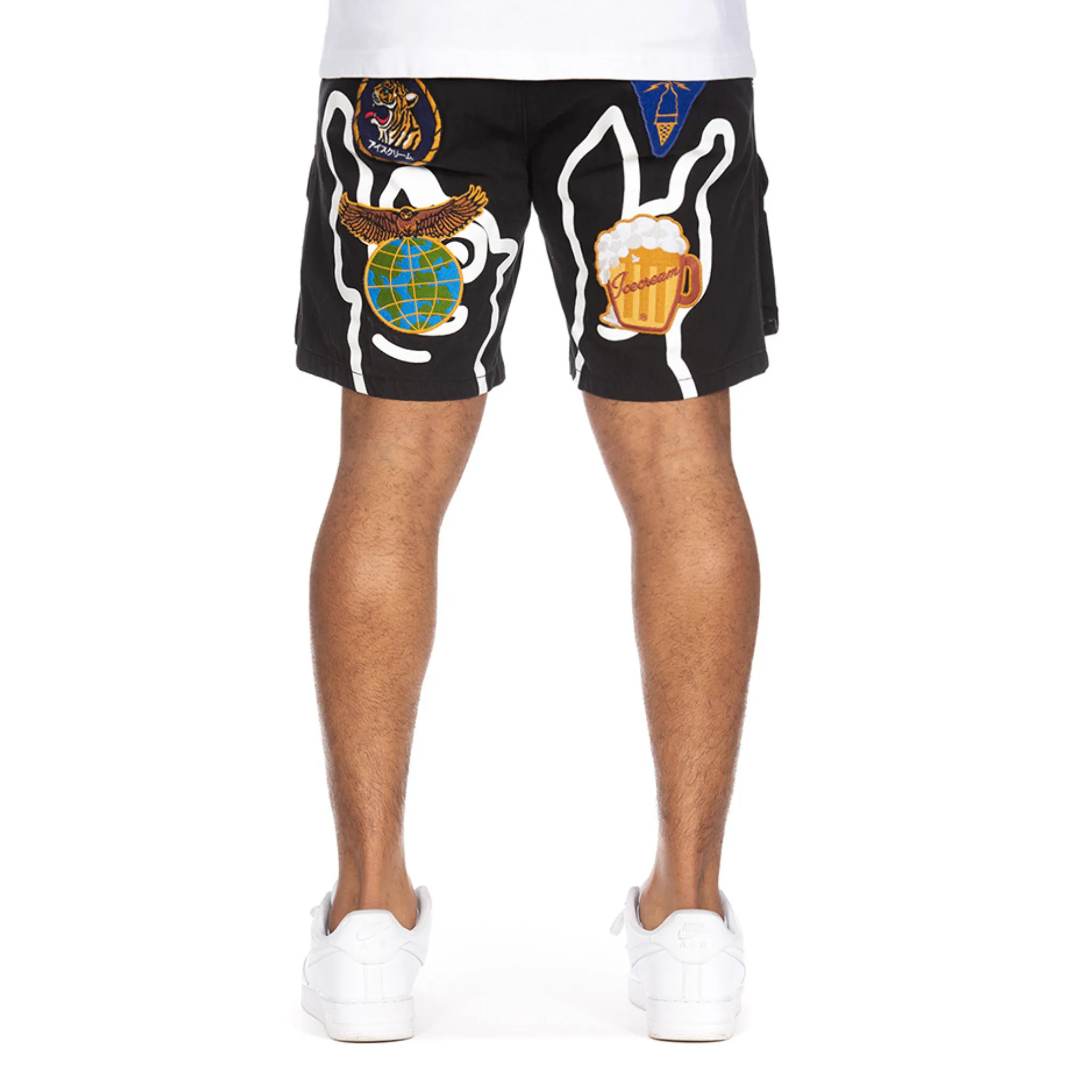 Icecream Chopped Shorts (Black) AI Style BreathableLining