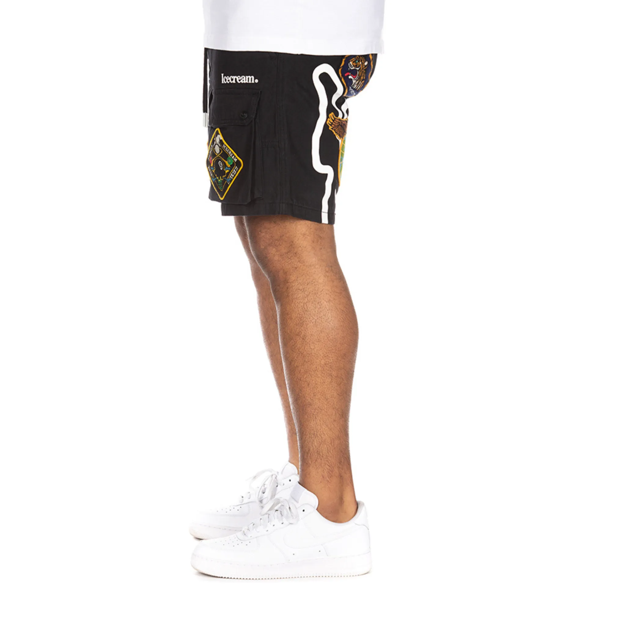 River Core Icecream Chopped Shorts (Black)