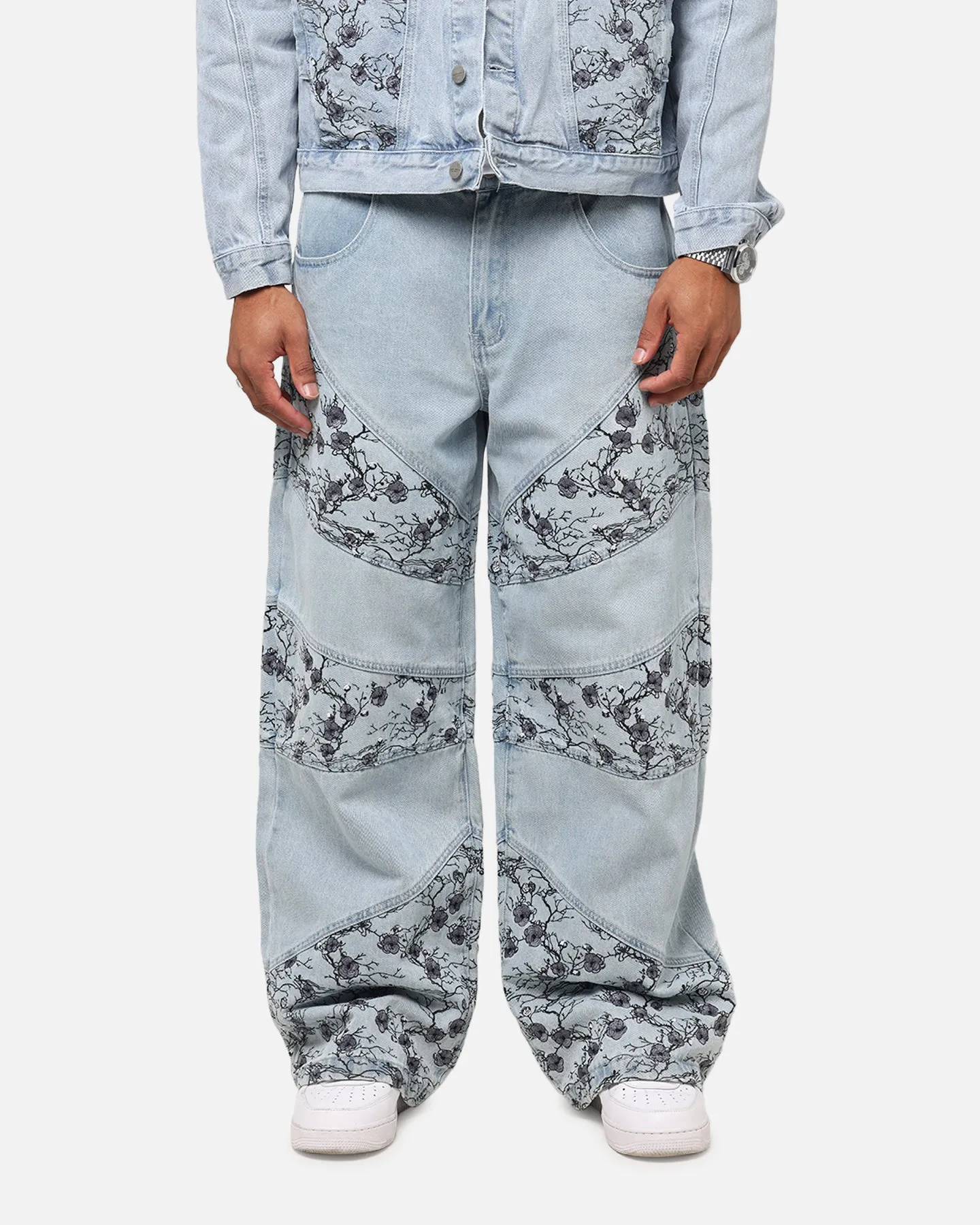 Saint Morta Amplus Poison Ivy Panel Jeans Mid Blue Soft Support Urban Utility