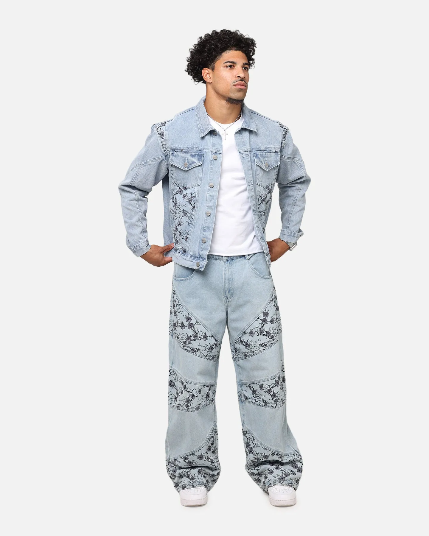 Saint Morta Amplus Poison Ivy Panel Jeans Mid Blue Odor Resistant Treatment