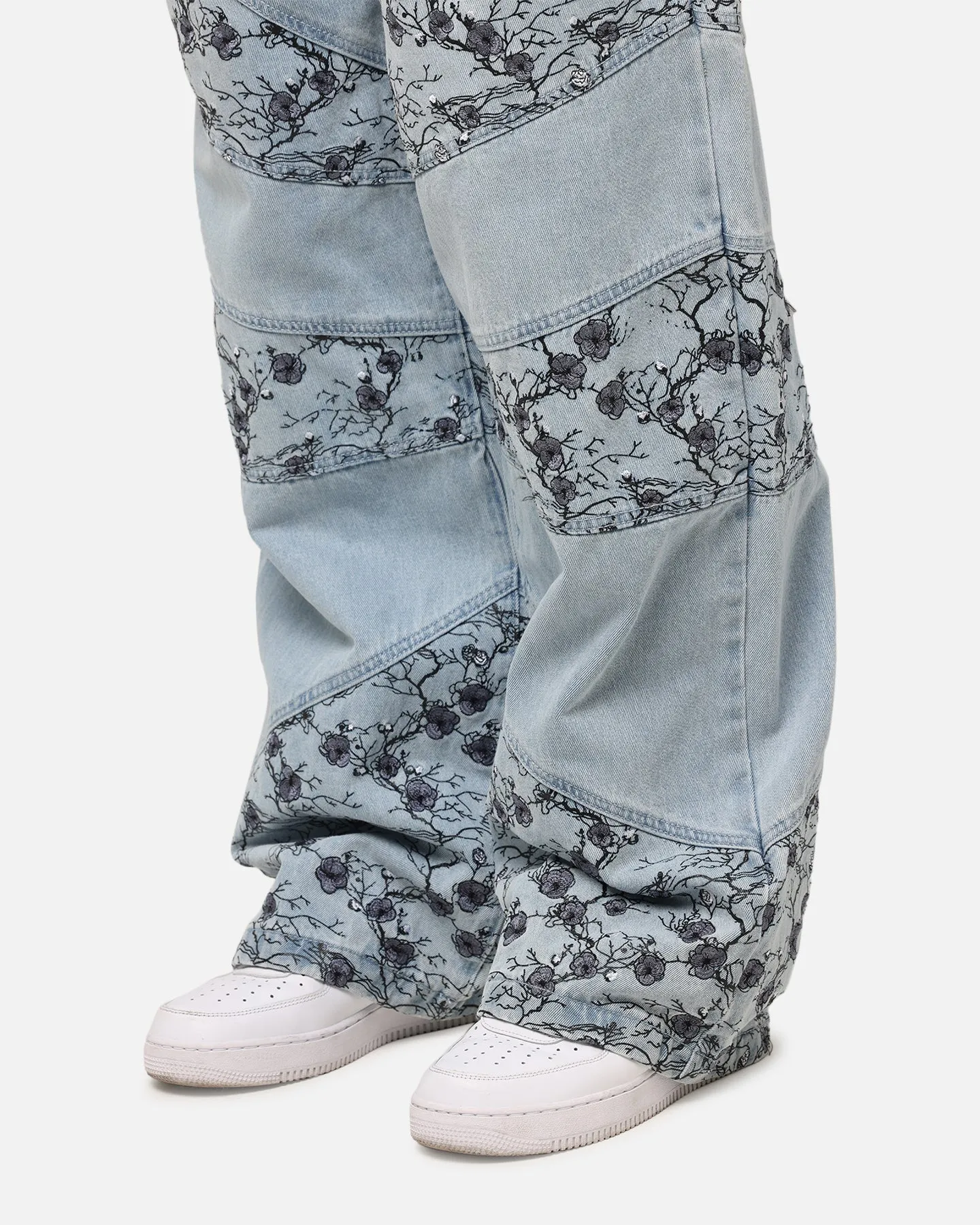 Movement Ease Saint Morta Amplus Poison Ivy Panel Jeans Mid Blue