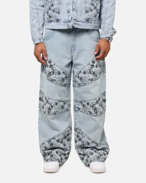 Saint Morta Amplus Poison Ivy Panel Jeans Mid Blue Soft Support Urban Utility
