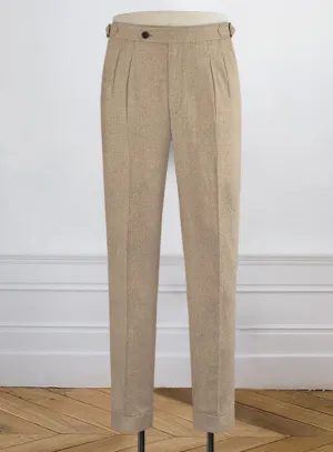 Clean Lines Advanced Moisture Wicking Naples Muted Beige Highland Tweed Trousers