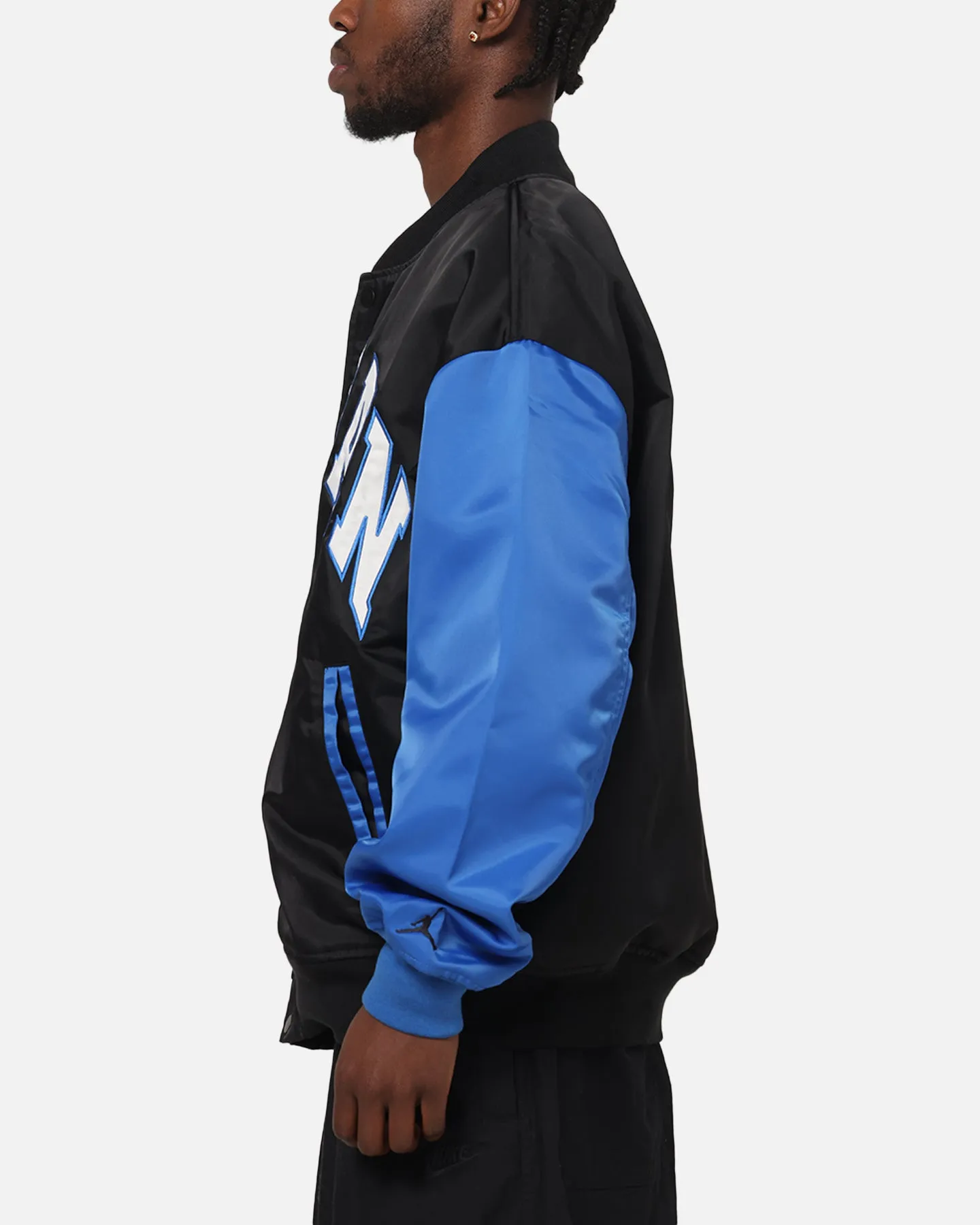 Loose-fit Jordan Brooklyn Collegiate Varsity Jacket Black/Blue
