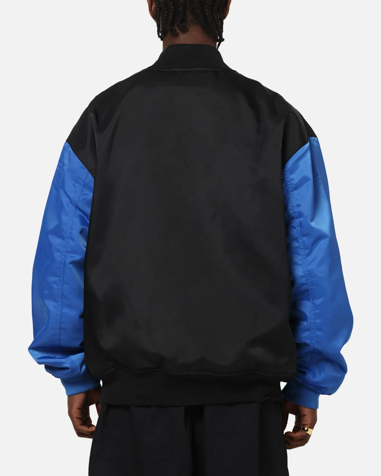 Jordan Brooklyn Collegiate Varsity Jacket Black/Blue Daily Wear Printed