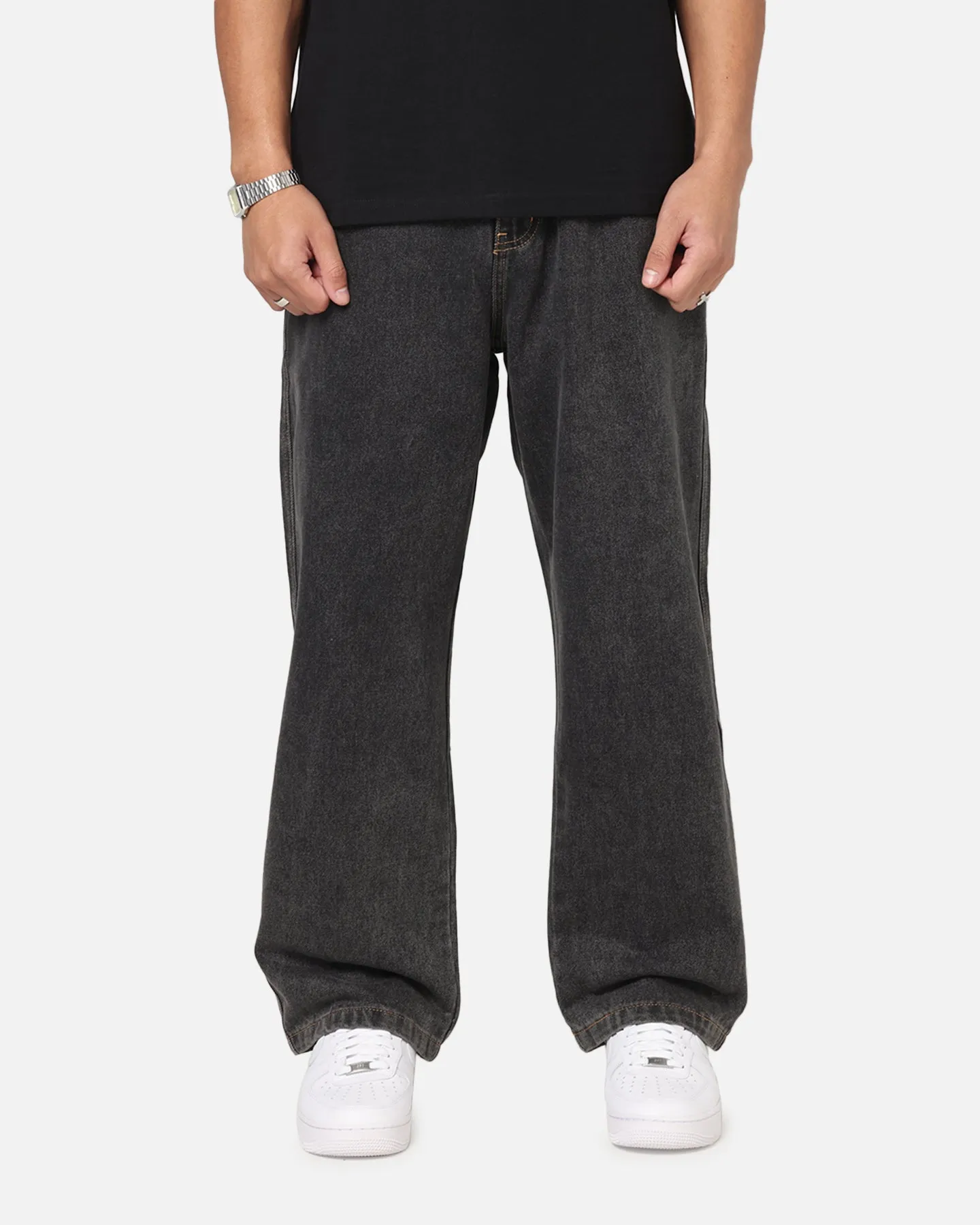 X-Large Mark Bull Denim 91 Pants Washed Black AbrasionGuardTape