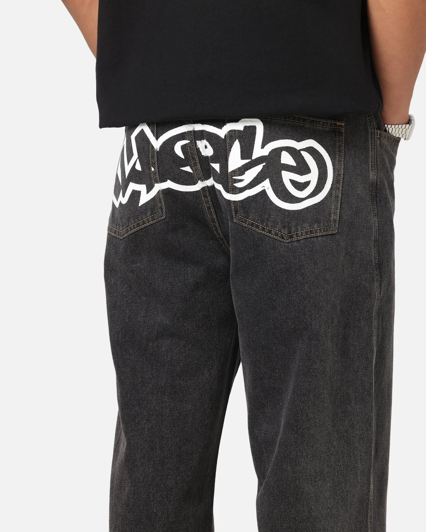 X-Large Mark Bull Denim 91 Pants Washed Black Freedom Move Outdoor Friendly