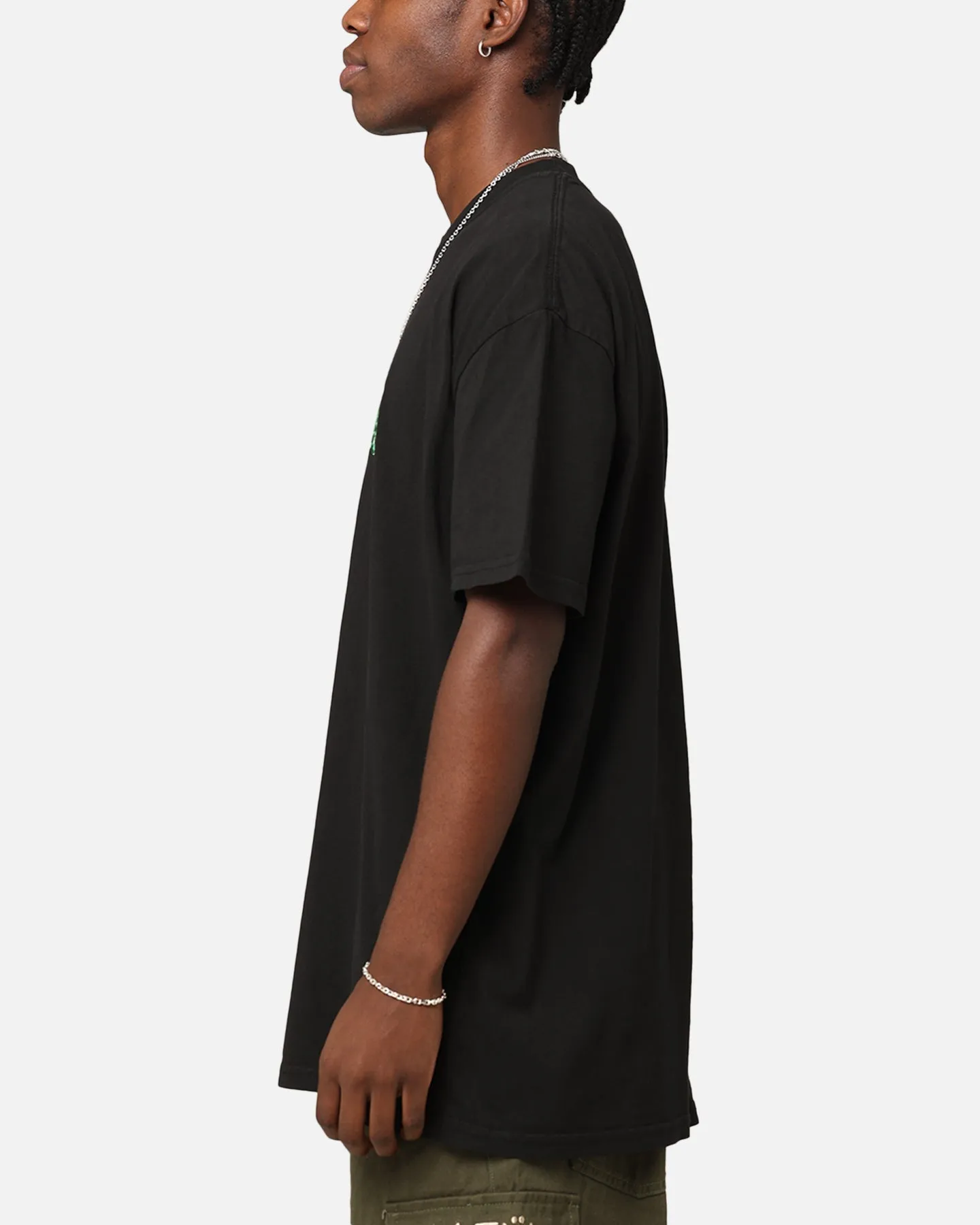St??ssy Race Car T-Shirt Pigment Black Urban Casual Look