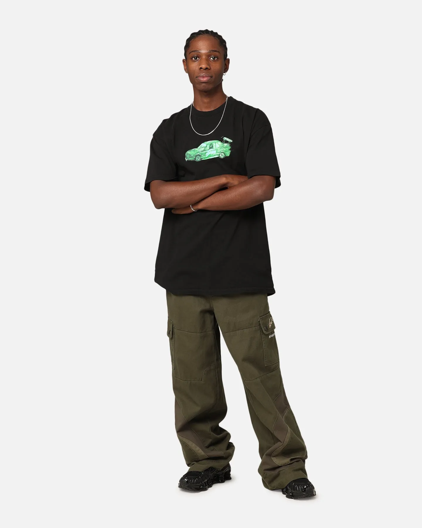 Fashionable Piece St??ssy Race Car T-Shirt Pigment Black