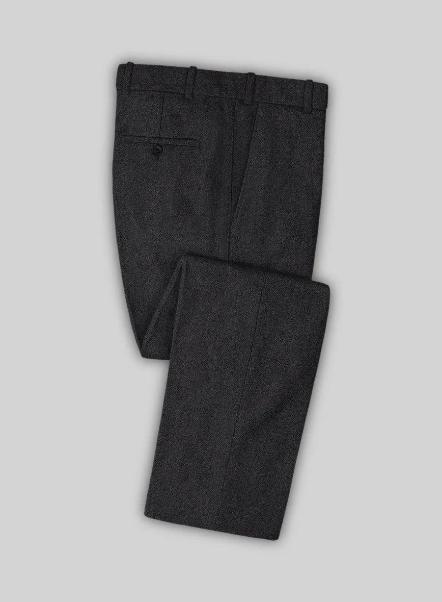 Trendy Layers All-Occasion Comfort Highlander Charcoal Tweed Pants