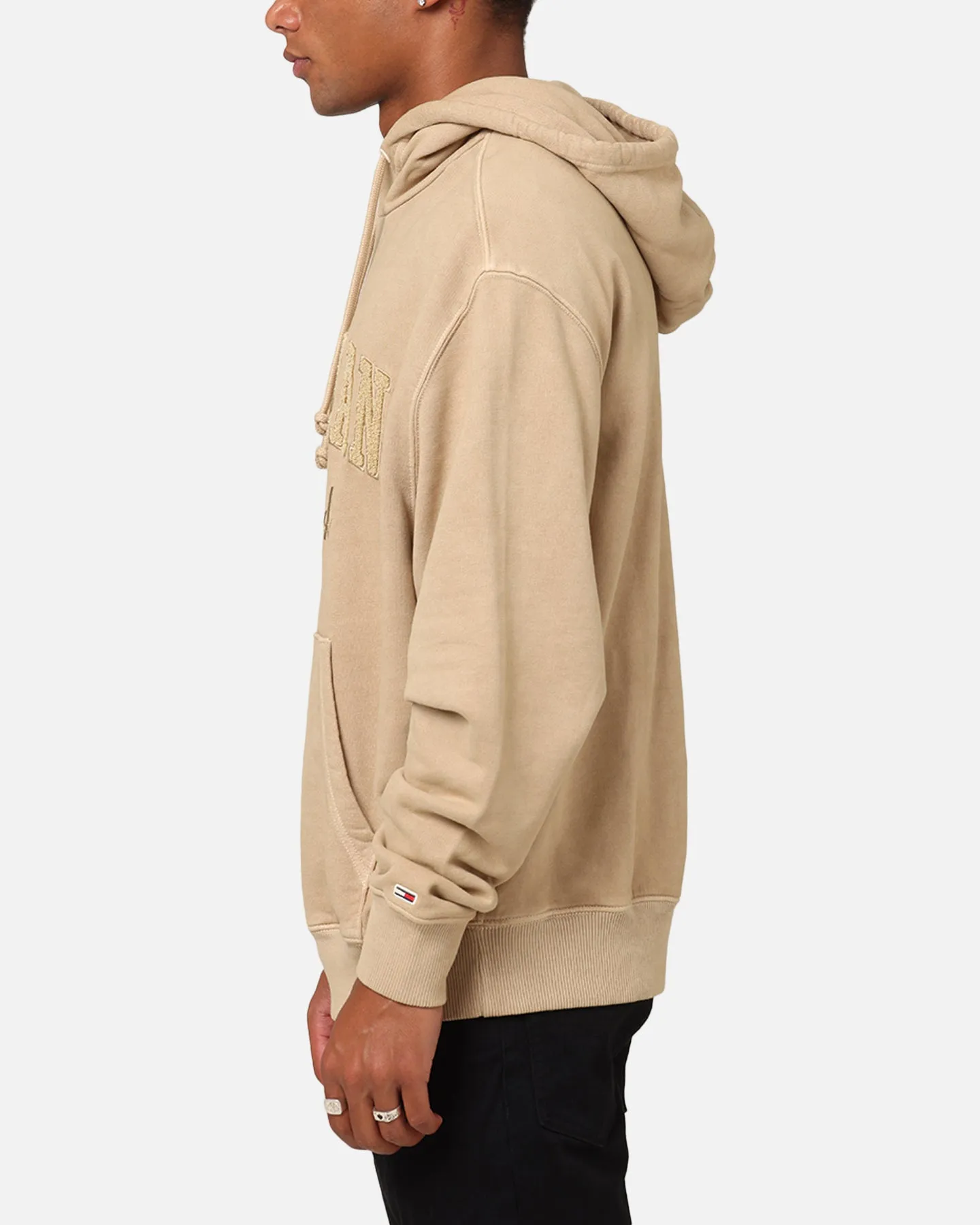 country style Tommy Jeans Relaxed Vintage Varsity Hoodie Tan