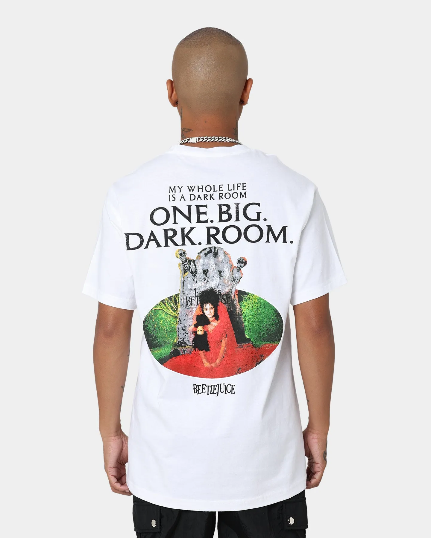 Functional Fashion Weekend Outfit American Thrift X Beetlejuice Lydia T-Shirt White