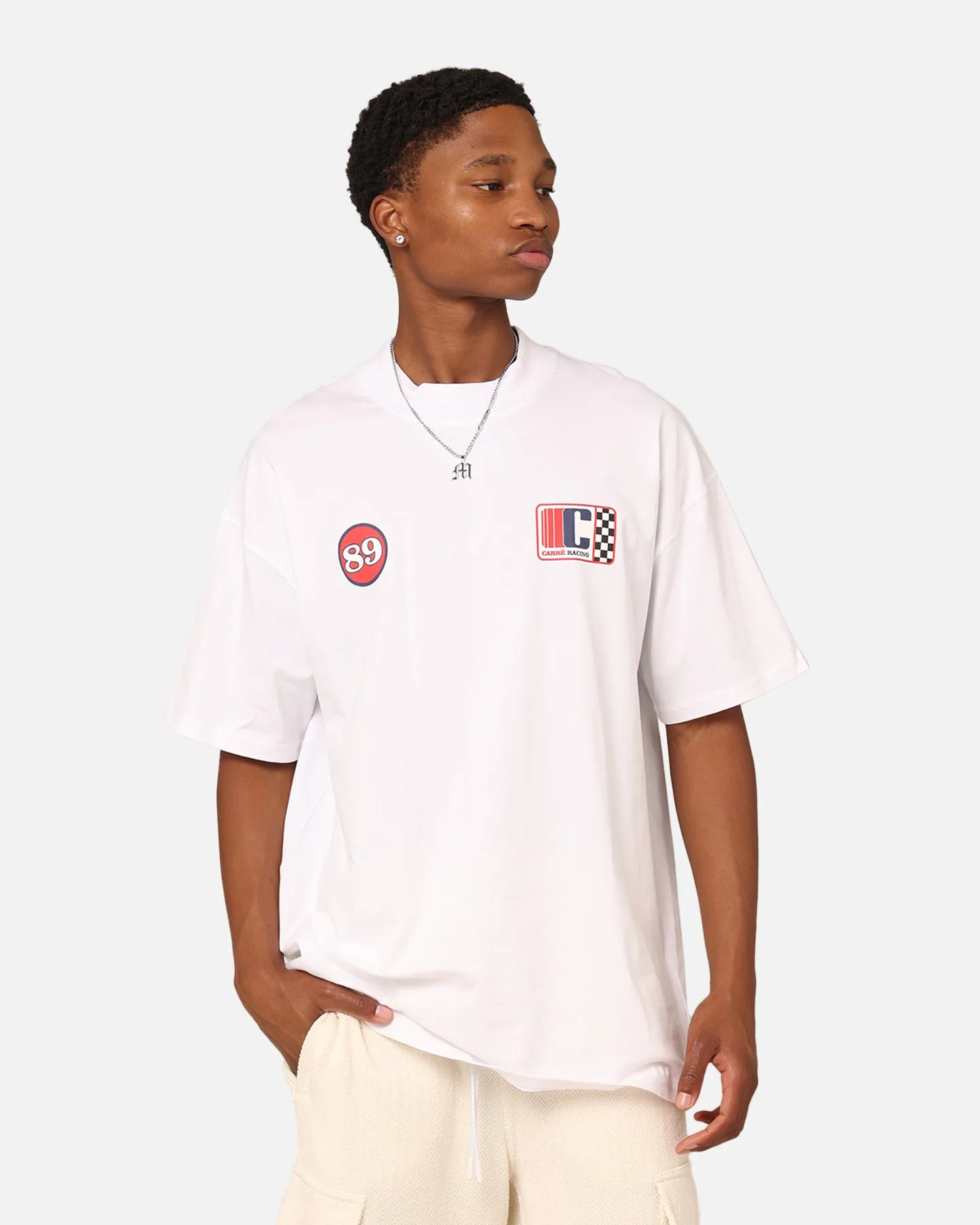 Carre Course Oversized T-Shirt White MultipurposeUse Job Interview