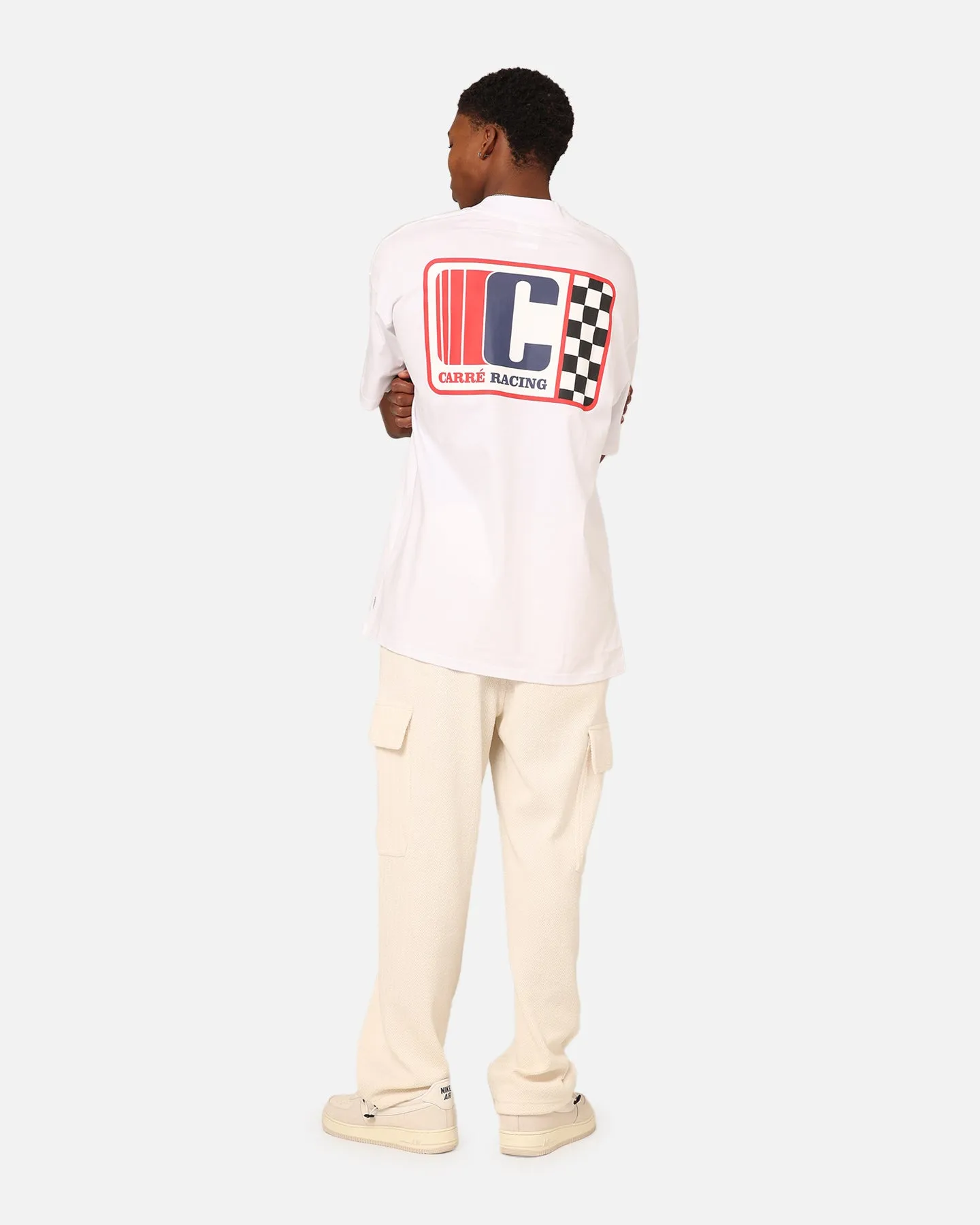 Carre Course Oversized T-Shirt White Sleeveless