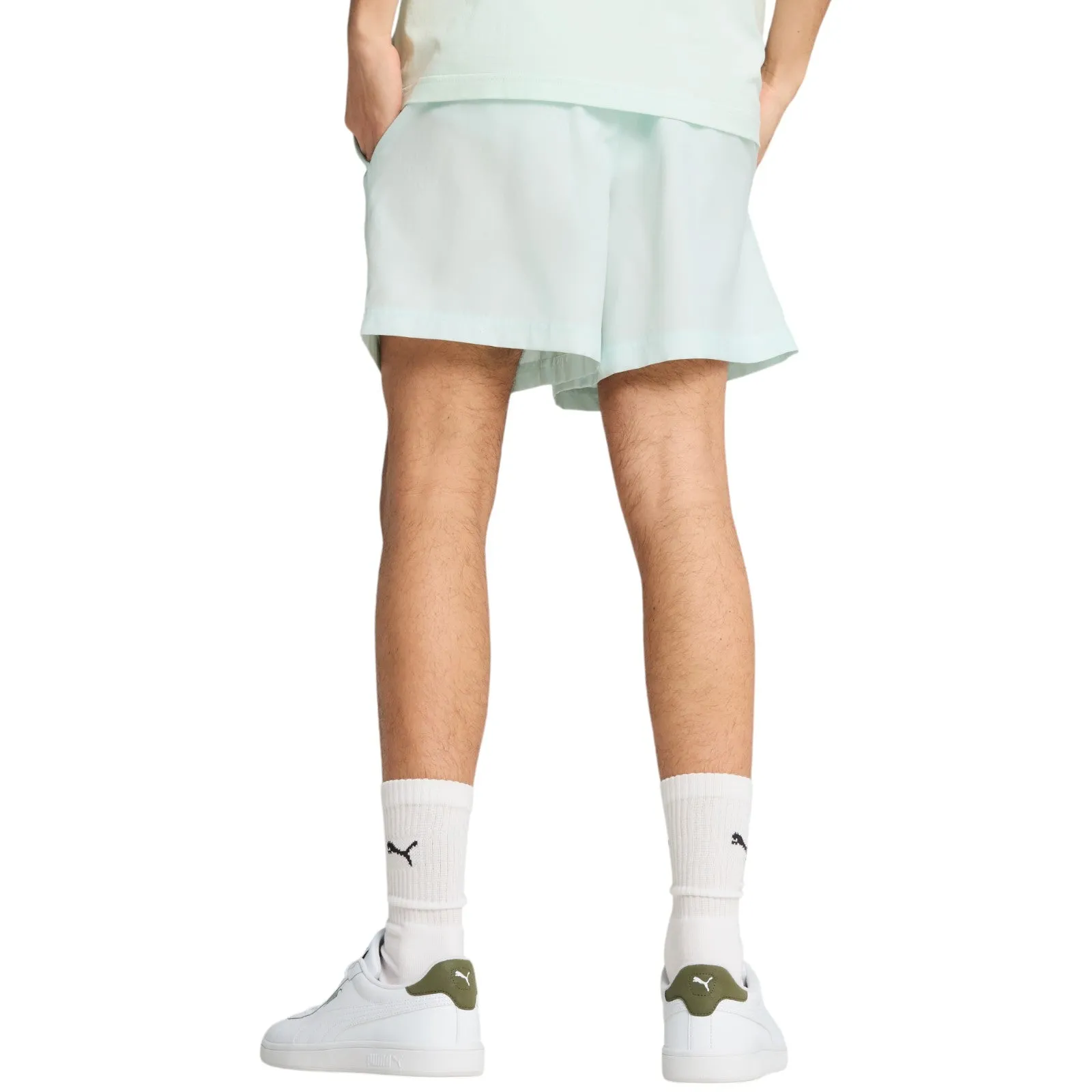 Flexible Comfort Puma Essentials Logo Lab Mens 5" Regular-Fit Training Short