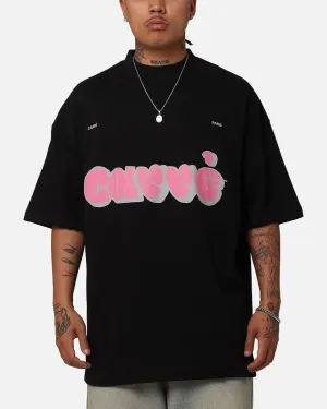 Sporty and Stylish Carre Experienced Mock Oversized T-Shirt Black