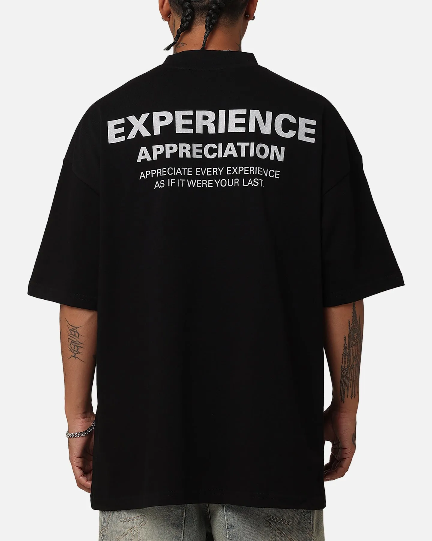 Popular Carre Experienced Mock Oversized T-Shirt Black