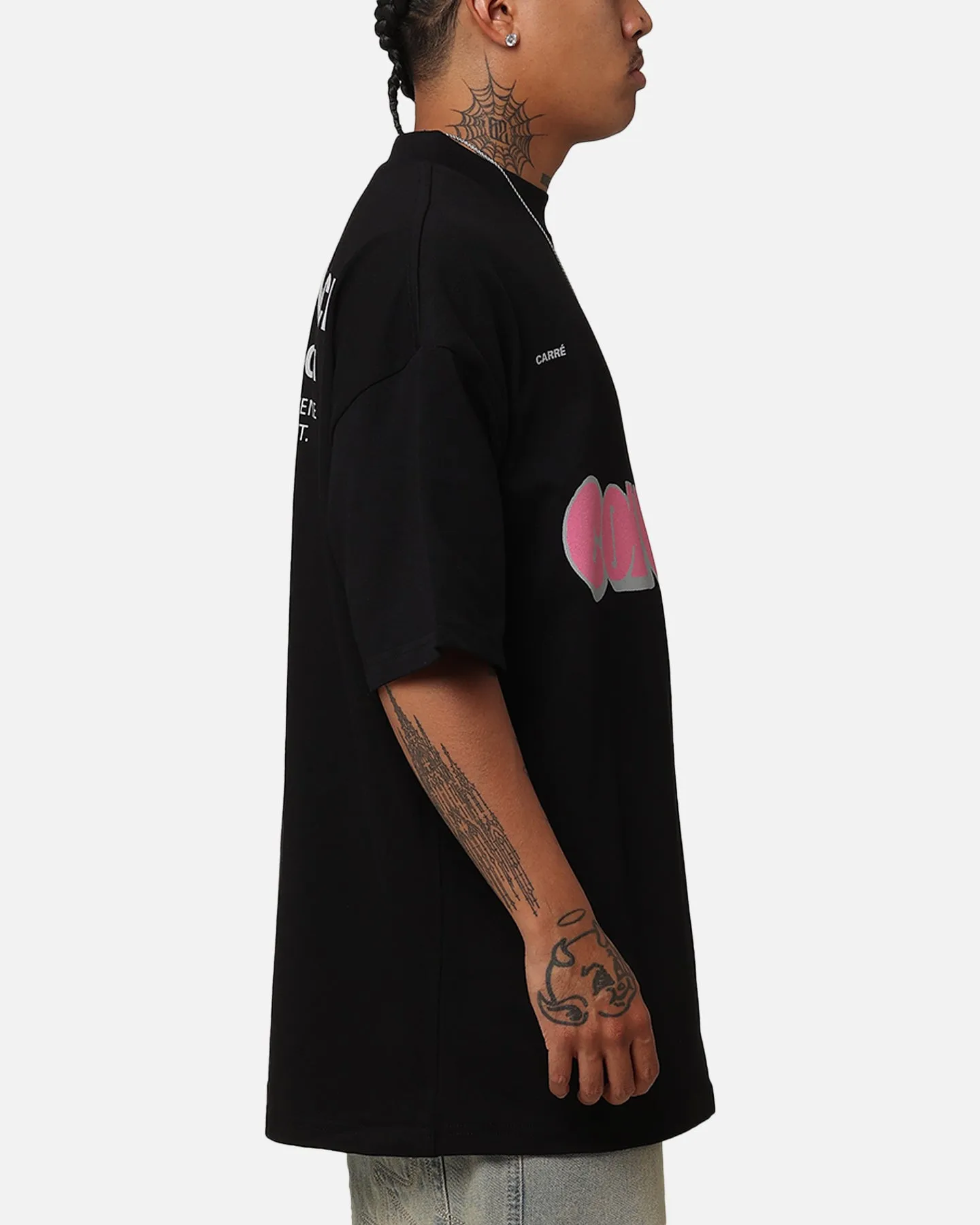 EcoConscious Processing weekday wear Carre Experienced Mock Oversized T-Shirt Black
