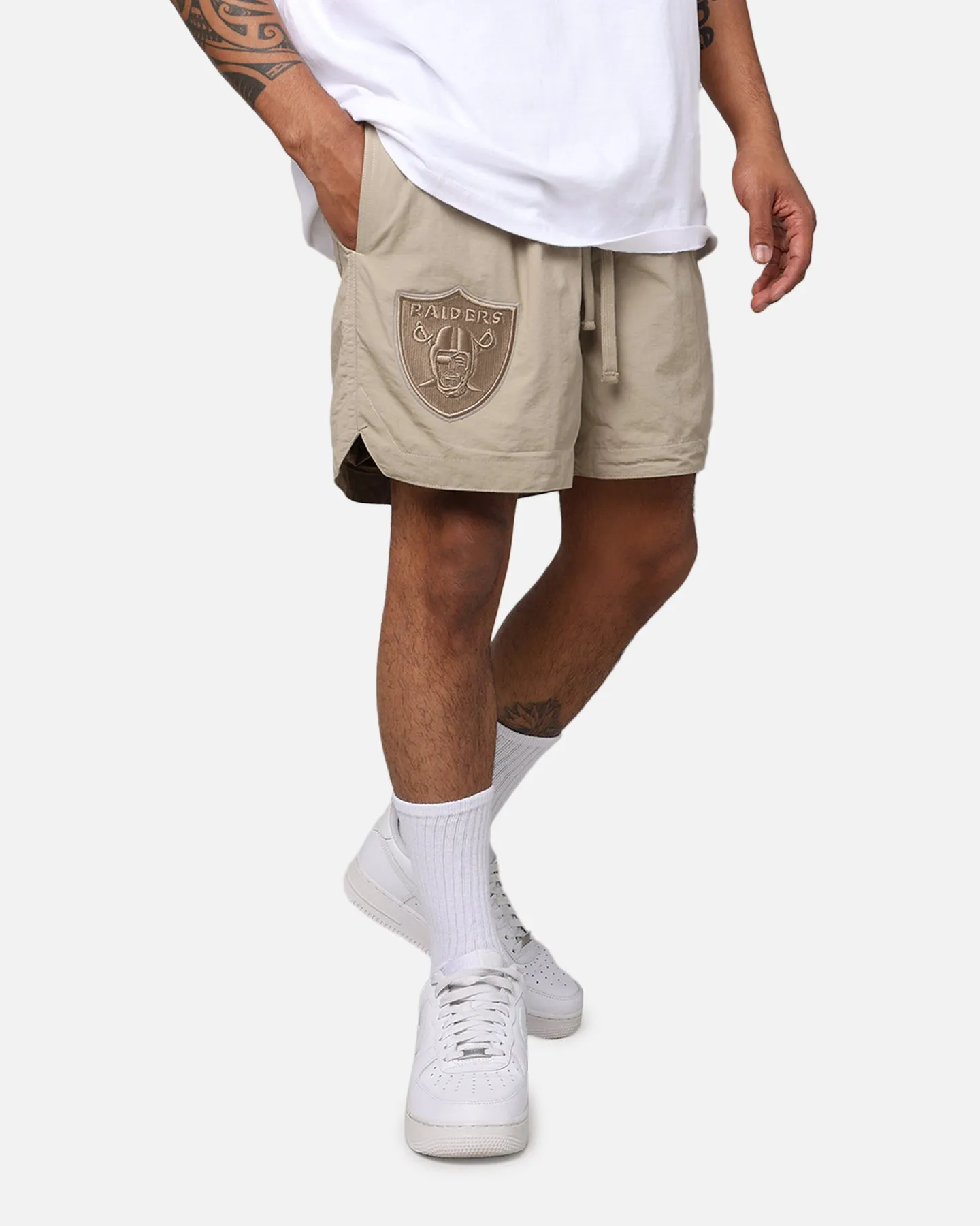 Pro Standard Las Vegas Raiders Neutral 2.0 Shorts Taupe Fun Design