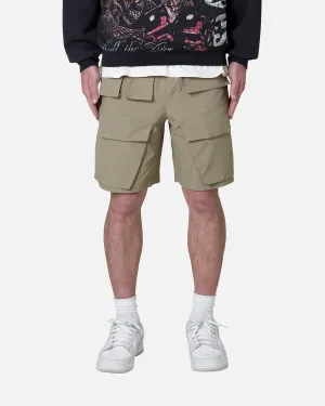 Preppy look Linen blend MNML Nylon Cargo Traveler Shorts Sand