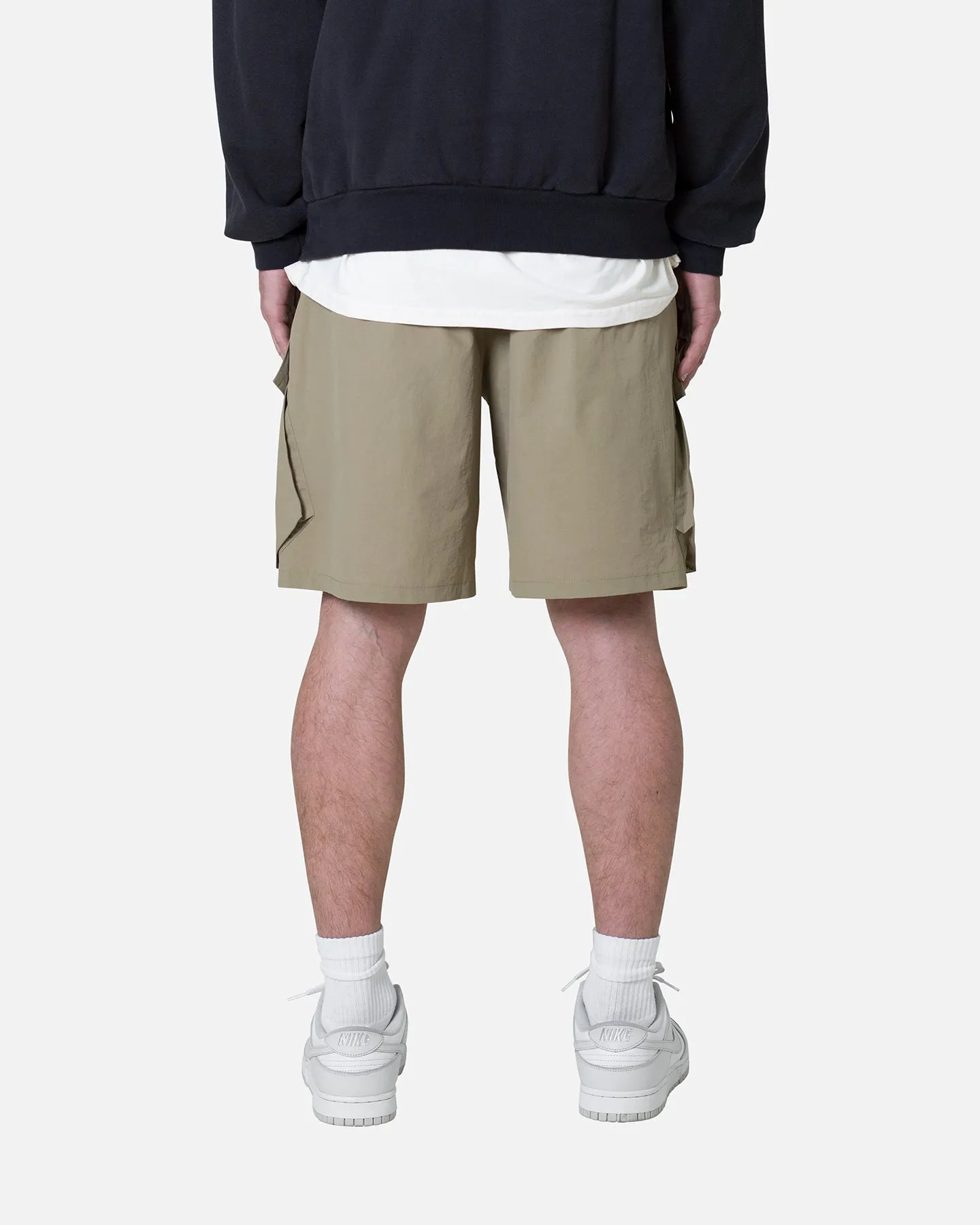 One-of-a-kind MNML Nylon Cargo Traveler Shorts Sand