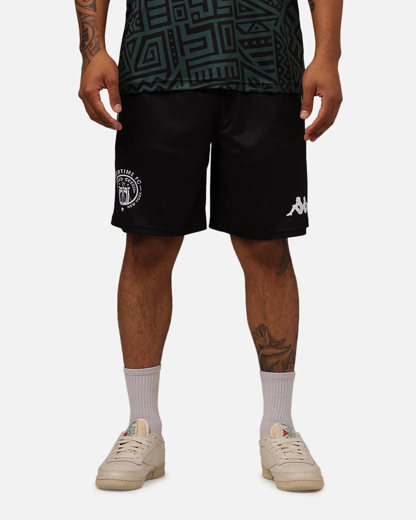 Easy Care Chafe Resistant Edges Overtime X Kappa Brooklyn Shorts Black
