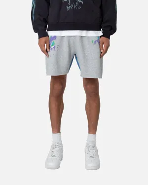 MNML Contrast Paneled Sweatshorts Grey Casual Fit Travel Flex